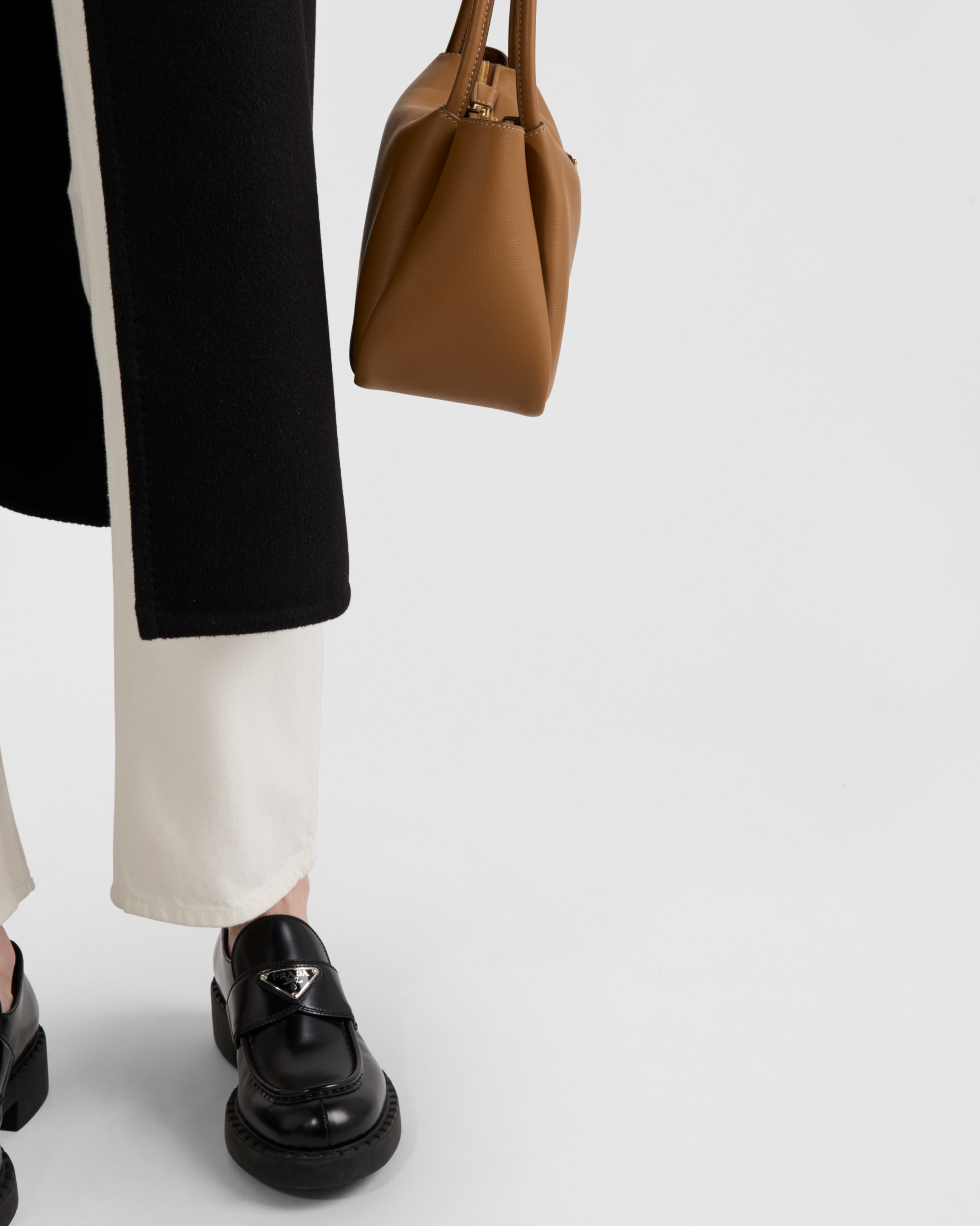 Джинсы из денима с пятью карманами Prada, белый — фото 3