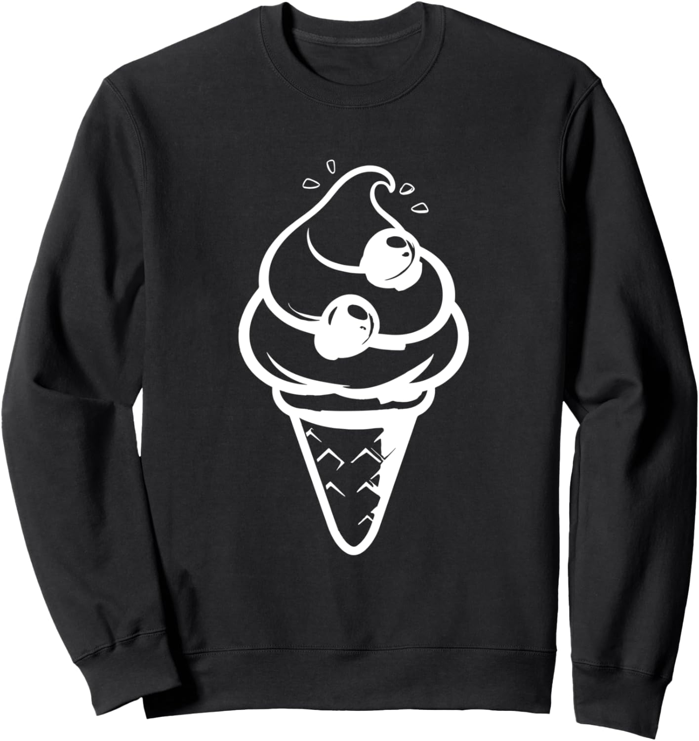 

Рисунок рожка мороженого, толстовка с изображением десерта Сандей Funny Ice Cream Guy Graphic T-Shirt And Giveaway, черный