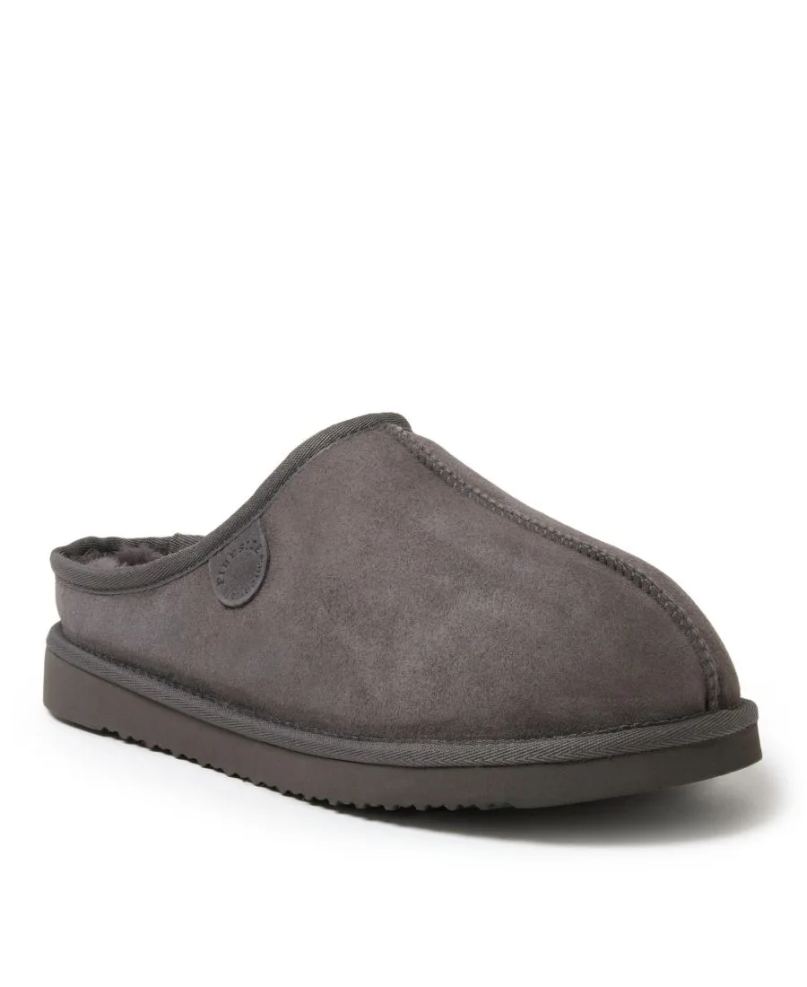 Мужские сабо Dearfoams Fireside By Grafton из натуральной овчины, серый solid