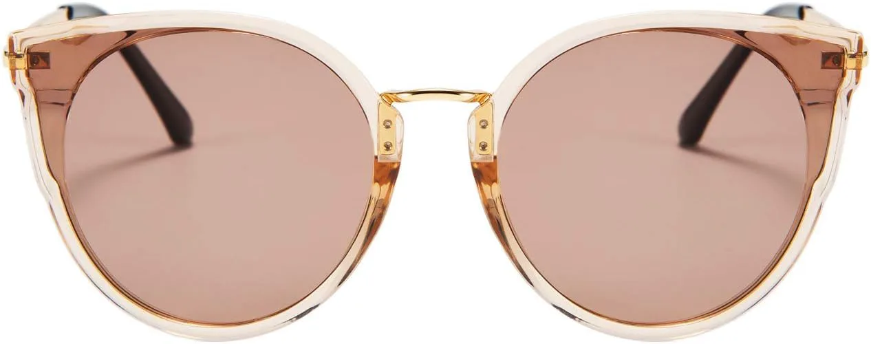 

Винтажные поляризованные солнцезащитные очки FEISEDY «кошачий глаз» для женщин, большие круглые солнцезащитные очки с антибликовым покрытием, модель B7000, Champagne