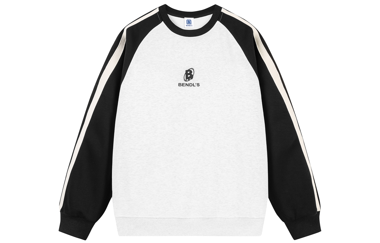 

Свитшот унисекс BENDL'S, белый с серым меланжем