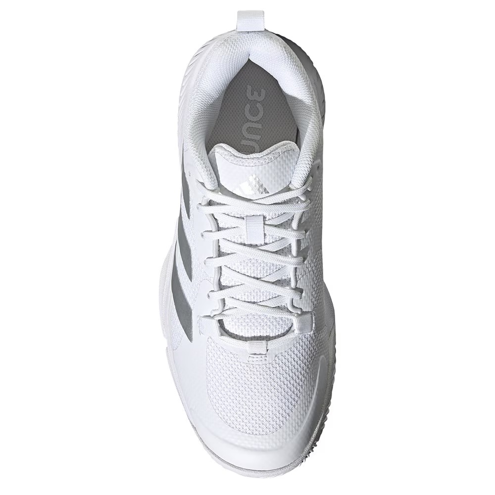 Кроссовки для волейбола Adidas Court Team Bounce 2.0, white/silver metallic/grey — фото 4