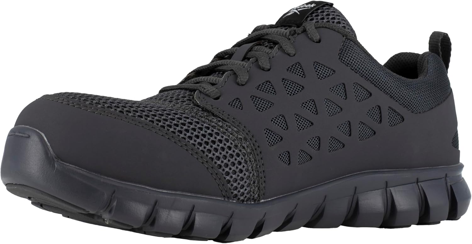 Мужские кроссовки Reebok Work Sublite Cushion с электрозащитным носком из сплава - черные — фото 3