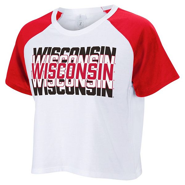 

Женская белая футболка wisconsin badgers colorblock repeat raglan cropped Zoozatz, Белый, Женская белая футболка wisconsin badgers colorblock repeat raglan cropped Zoozatz