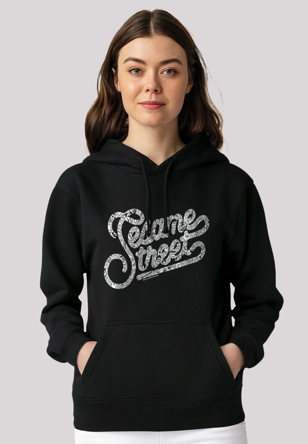 

Толстовка с капюшоном SESAMSTRASSE LETTERING F4NT4STIC, черный