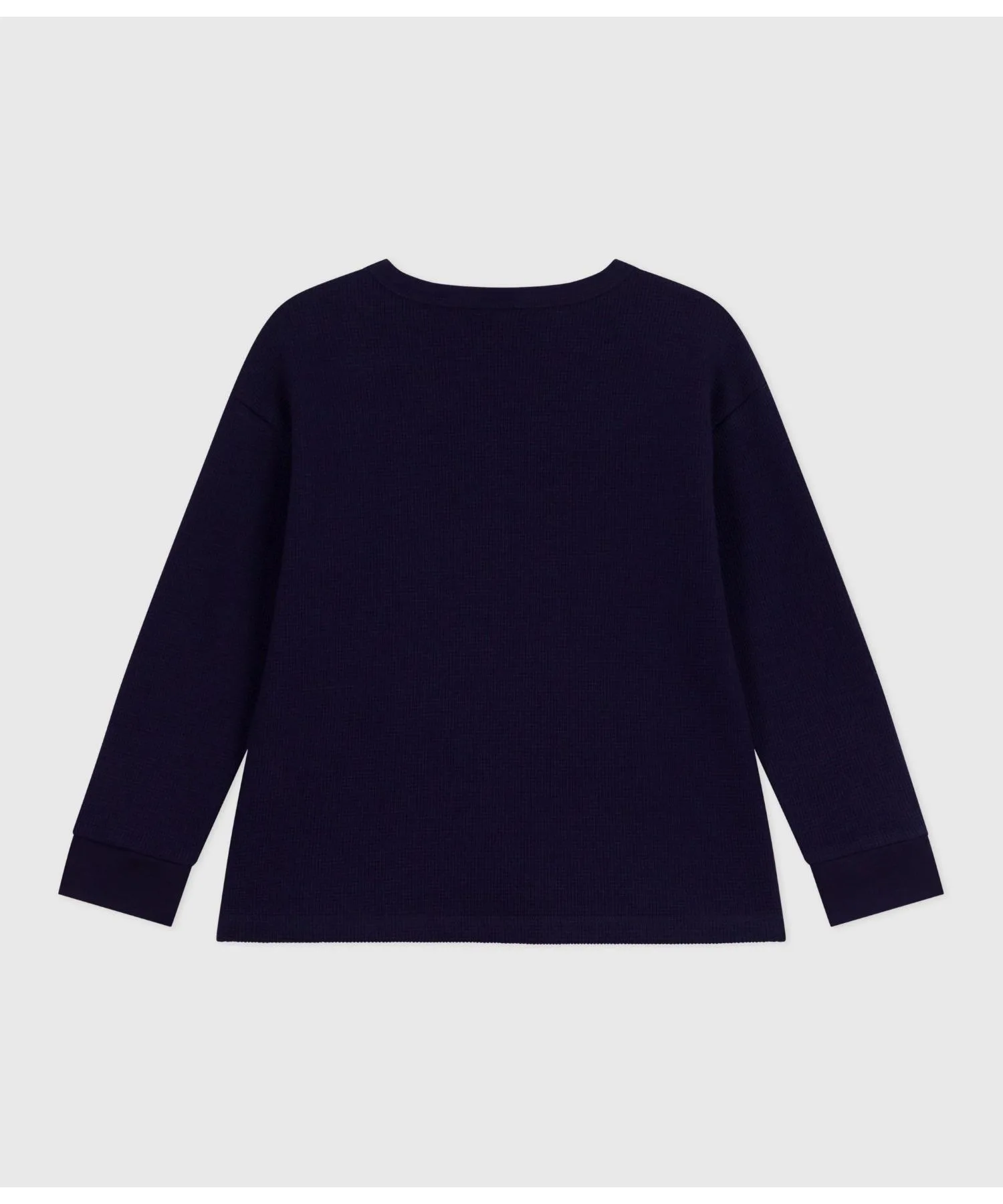 Детская футболка с длинным рукавом из органического хлопка PETIT BATEAU синяя — фото 2