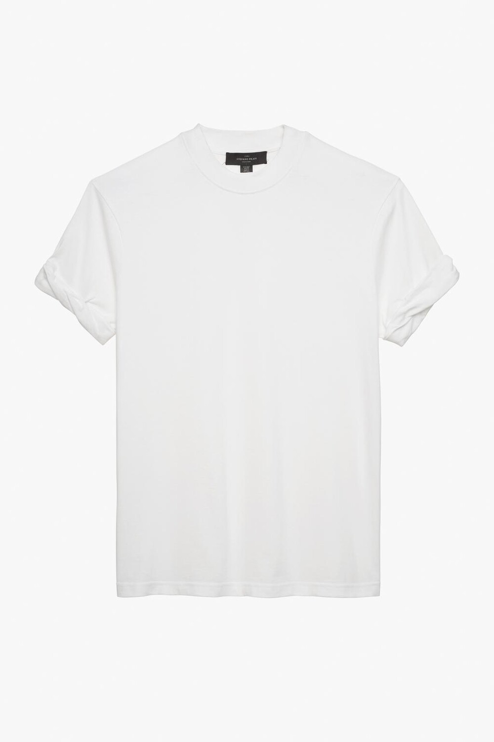 

Футболка Zara by Stefano Pilati Turn-Up Sleeve, белый