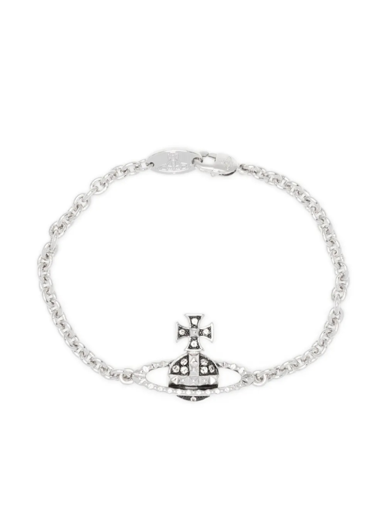 

Vivienne Westwood браслет с кристаллами, серебряный