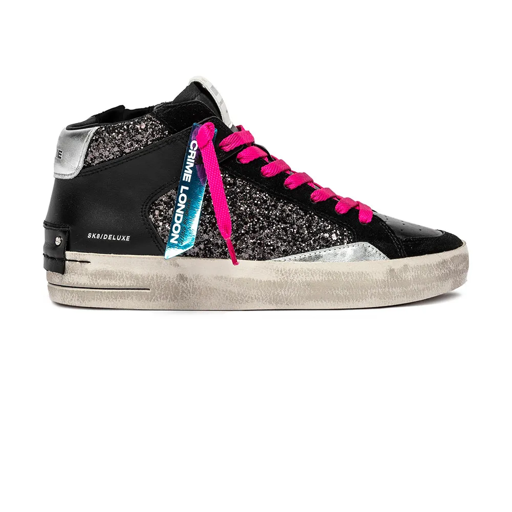 Кроссовки Crime London SK8 Deluxe Mid, черный — фото 3