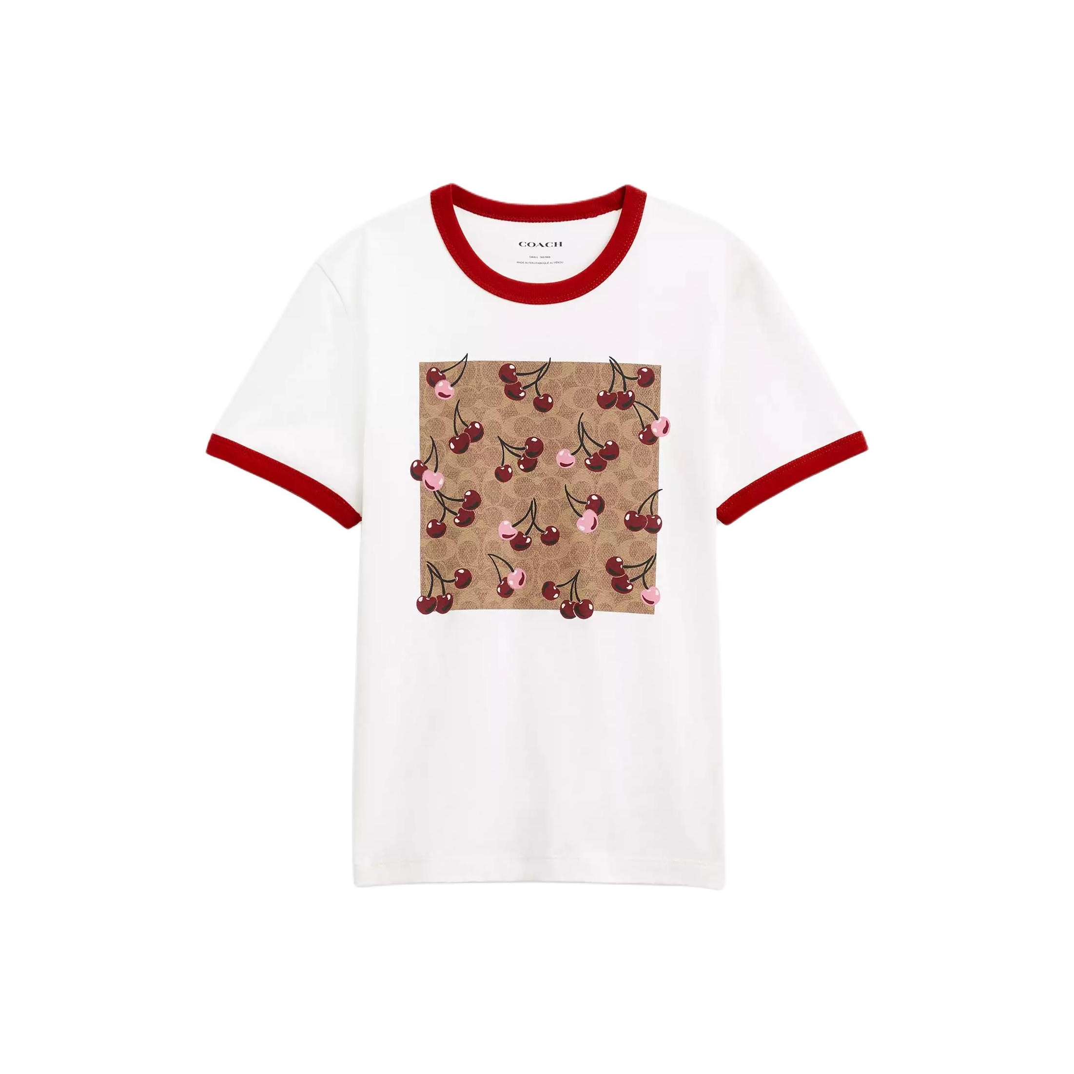 

COACH Футболка женская белая, Белый, COACH Футболка женская белая