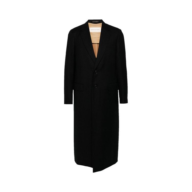 

Пальто Dries Van Noten Single Breasted Coat Black, черный