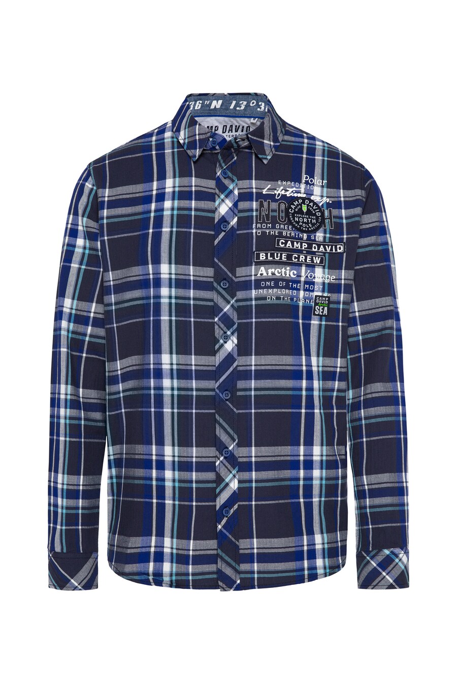 

Рубашка на пуговицах классического кроя CAMP DAVID, Light blue/Dark blue