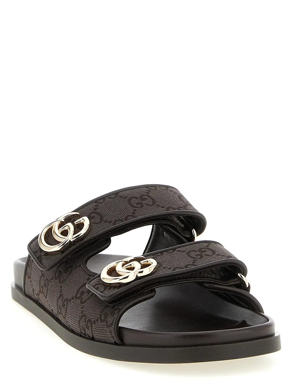 Сланцы «Doppia G» GUCCI, коричневый — фото 2