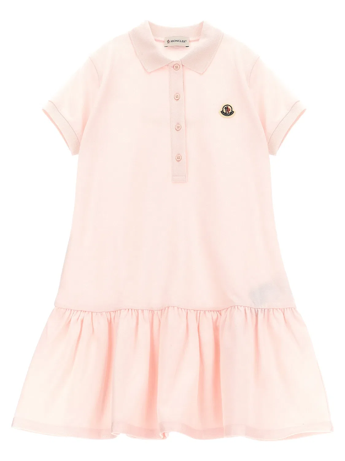 Поло-платье Moncler Enfant, розовый