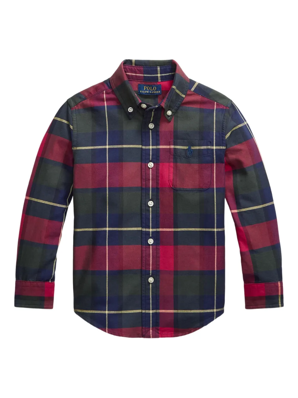 

Рубашка в клетку с длинными рукавами POLO RALPH LAUREN KIDS, красный
