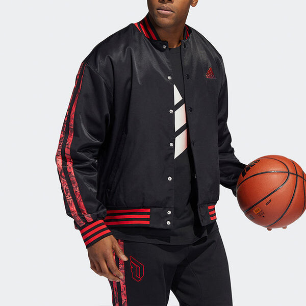 Куртка Men's adidas Mic Dame Jacket Lillard Basketball Sports Baseball Black, мультиколор — фото 4