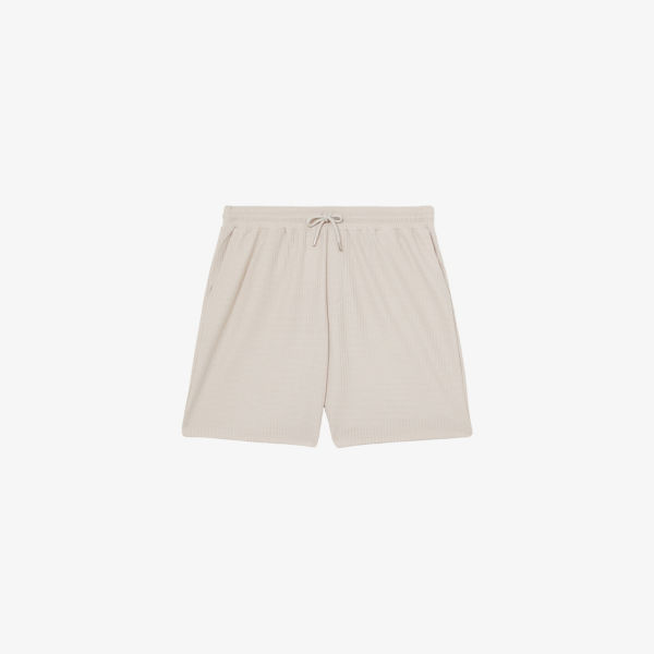 

Шорты Amarilo regular-fit на шнурке из эластичного джерси Reiss, цвет champagne