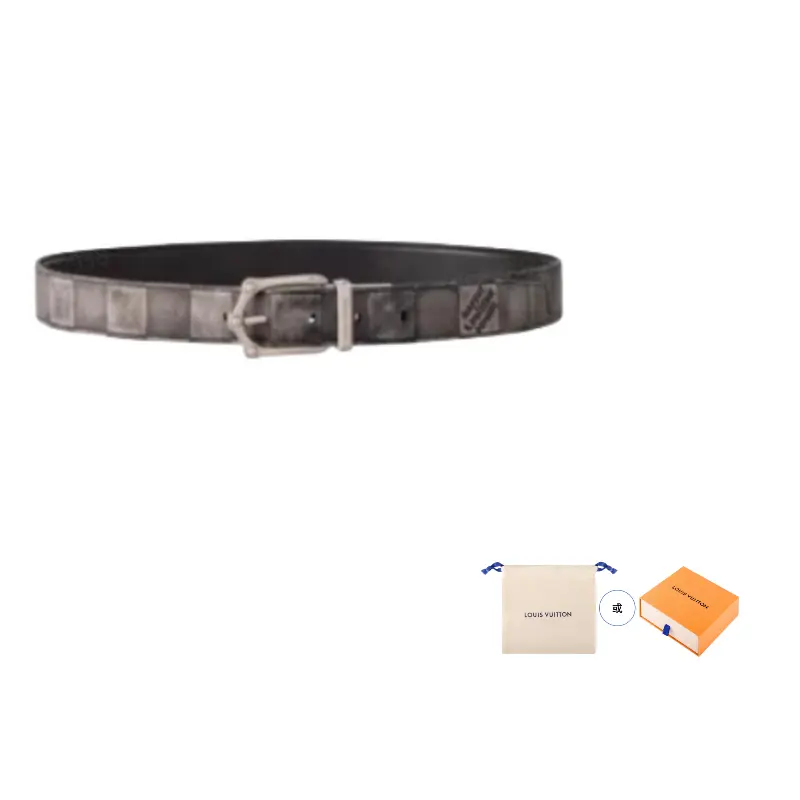 

LOUIS VUITTON Кожаный ремень Unisex Black/Gray