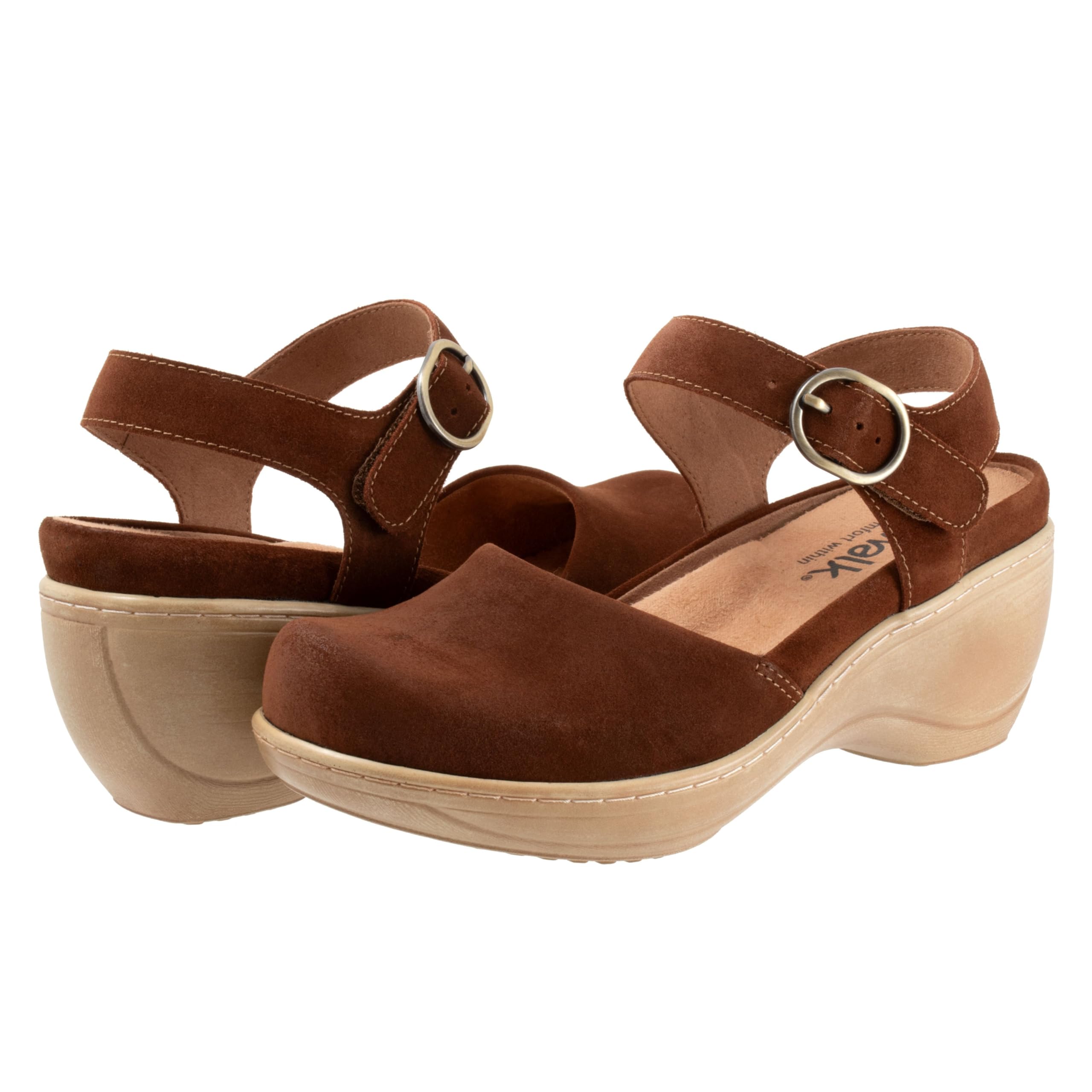 Сабо SoftWalk Mabelle, цвет Chesnut Suede