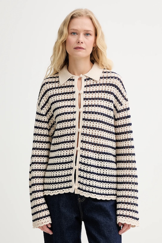 

Кардиган с добавлением льна Rag & Bone, бежевый