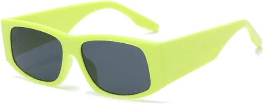 

Солнцезащитные очки PUB Fashion маленького квадратного размера с широкими дужками, устойчивые к УФ-излучению, для мужчин и женщин, Green Frame Grey Flakes