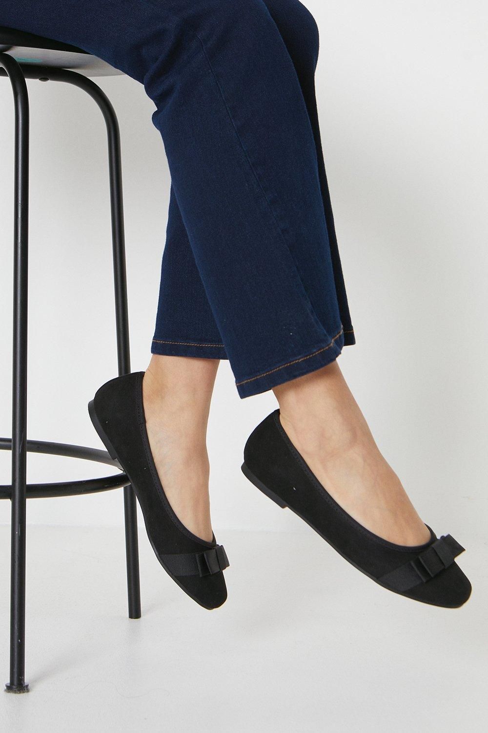 Балетки Dorothy Perkins Paris с бантом, черный