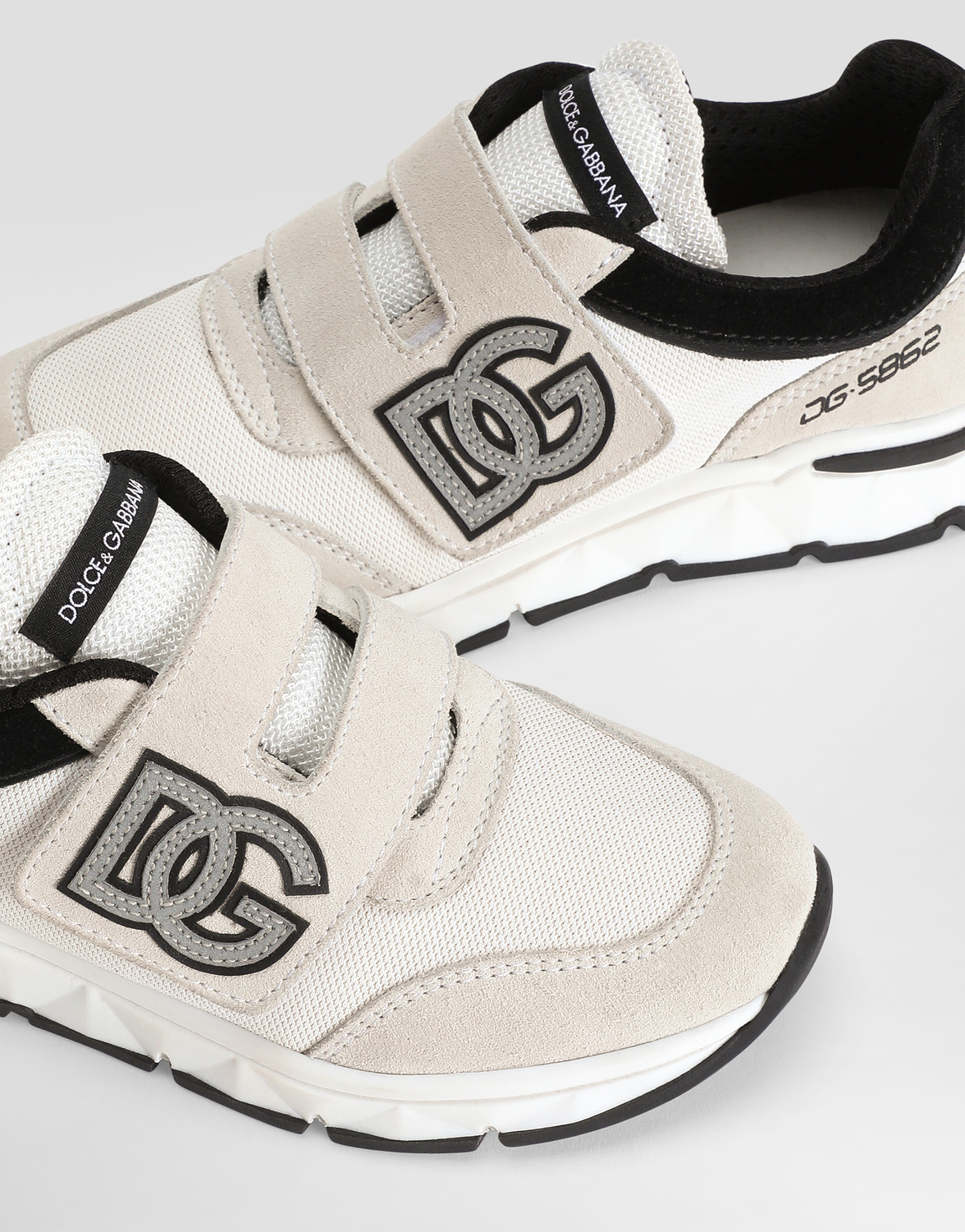 Кроссовки DG Running из разделанной телячьей кожи Dolce&Gabbana, мультиколор — фото 4