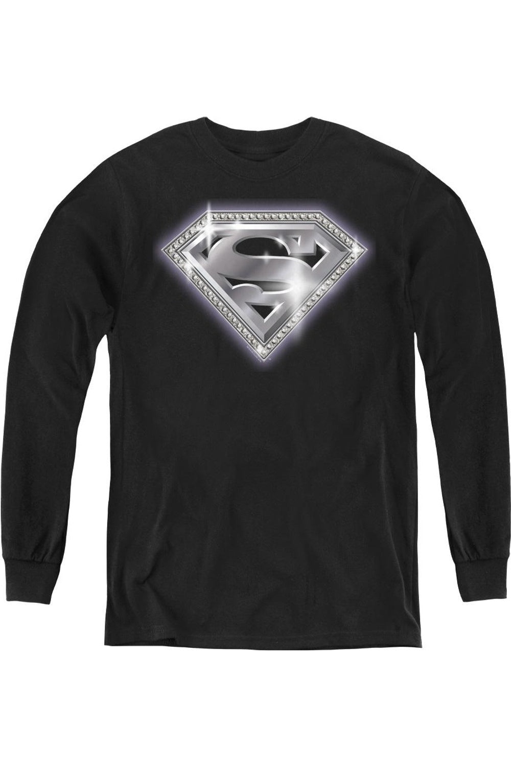 

Футболка с длинным рукавом "Супермен" в стиле Bling Shield для детей Gildan, черный