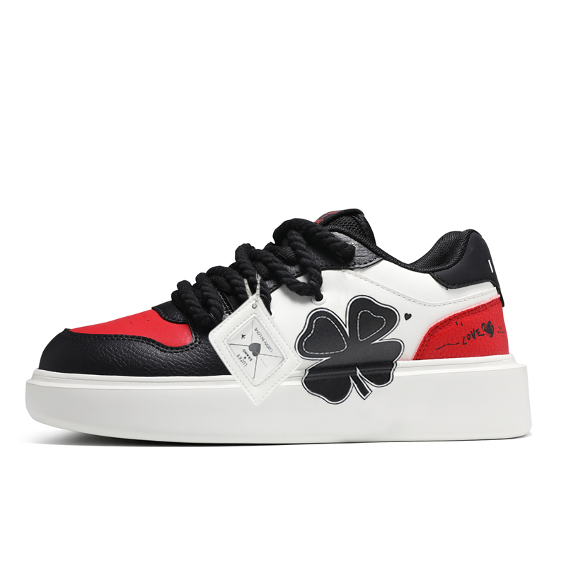 

Износостойкие, легкие, дышащие и нескользящие. Низкие кроссовки для скейтбординга Unisex LUCKY BRAND, черный красный (men's)