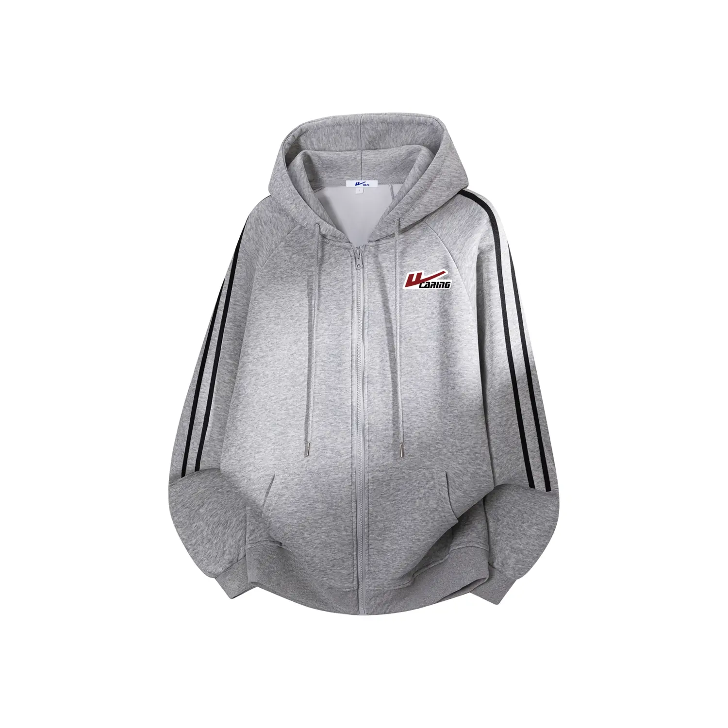 

Толстовка Unisex Hooded Moderate Cardigan WARRIOR, светло-серый (diy badge)