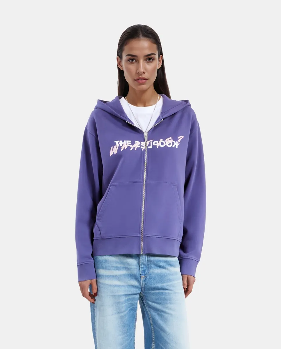 

Женская толстовка с капюшоном и застежкой-молнией The Kooples, синий