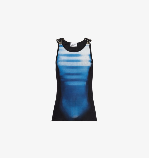 

Мужской топ из эластичного хлопка в рубчик Jean Paul Gaultier, мультиколор