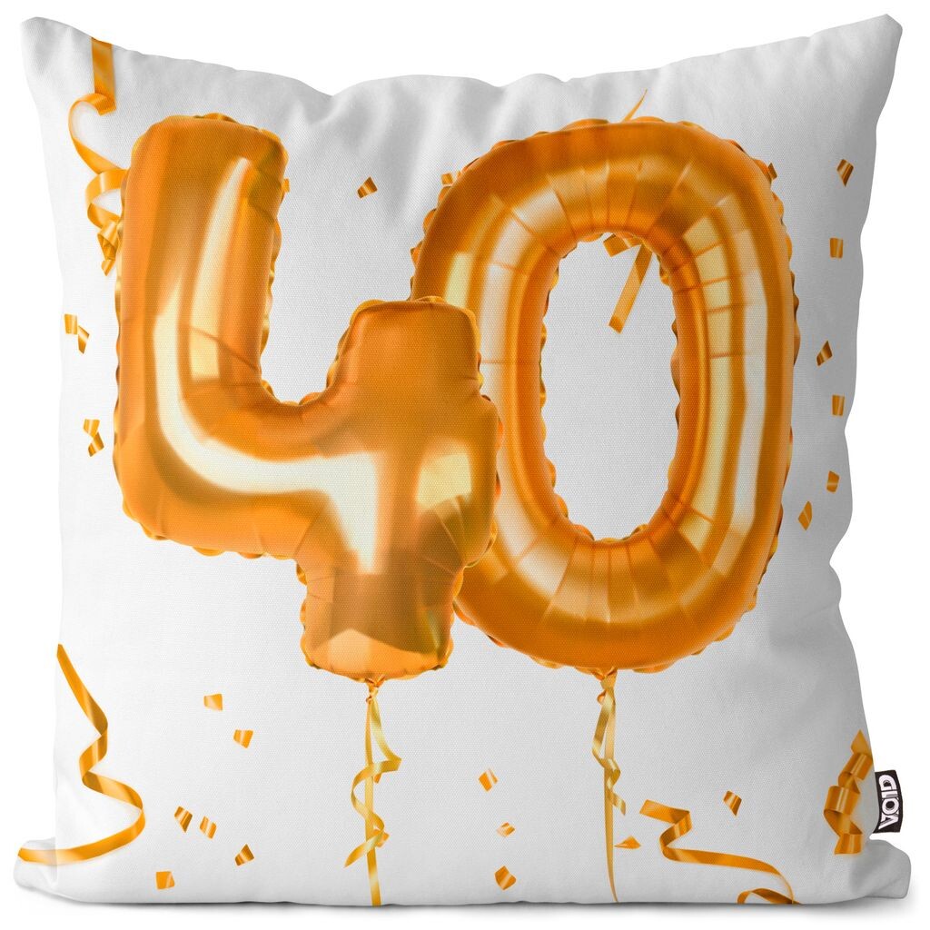 

VOID Party Balloons Celebrations 40 Чехол на подушку Полиэстер Водонепроницаемая подушка для улицы и дома Размер: 80 x 80 см