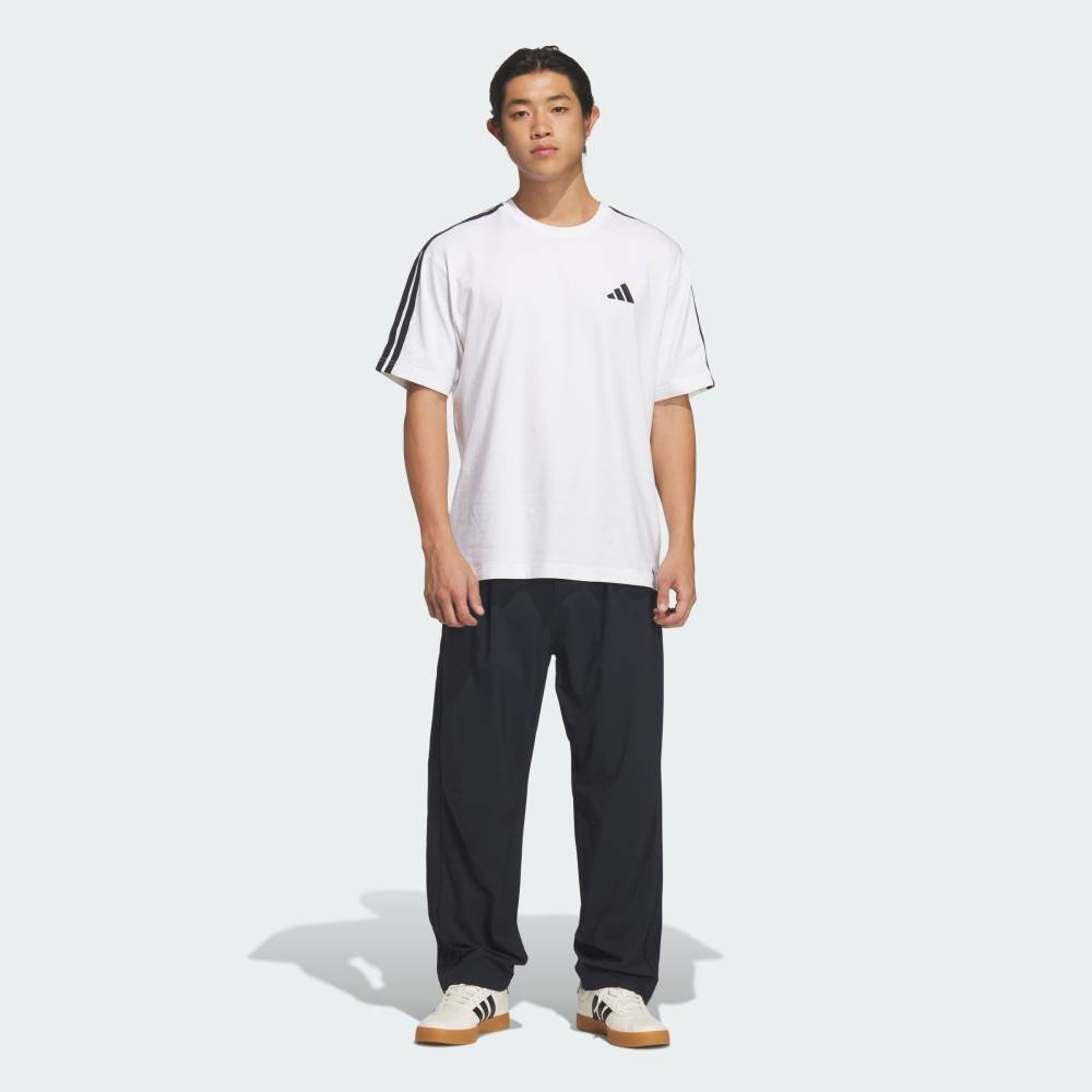 Легкие эластичные брюки свободного кроя для поездок на работу. Adidas, blue — фото 3