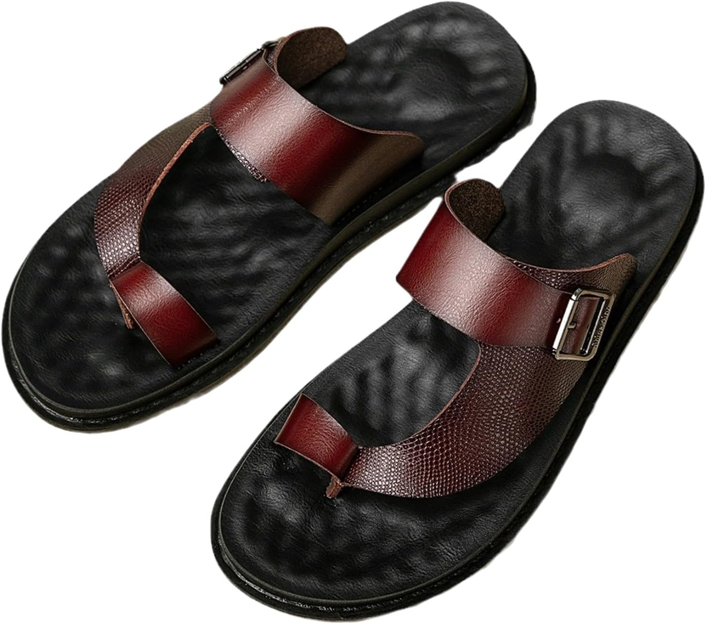 

Мужские летние сандалии WCXTY для коррекции стопы, наружные римские тапочки при фасците, ортопедические шлепанцы на платформе, коричневый