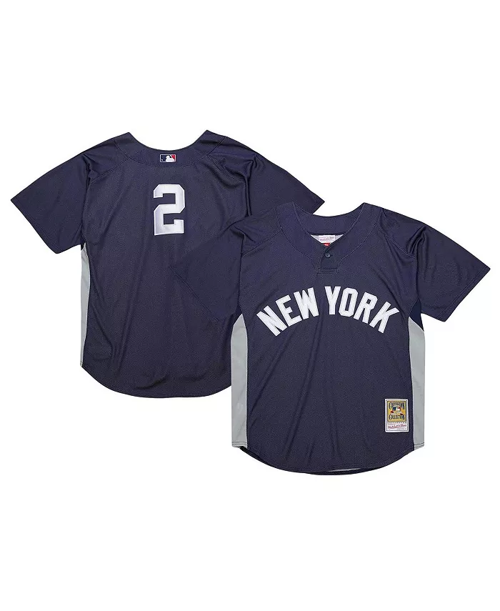 

Мужская тренировочная майка Derek Jeter Navy New York Yankees Cooperstown Collection Mitchell & Ness