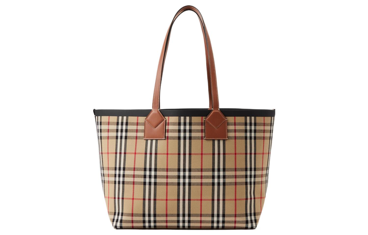 Хлопковый шоппер Burberry с отделкой из натуральной кожи — фото 3