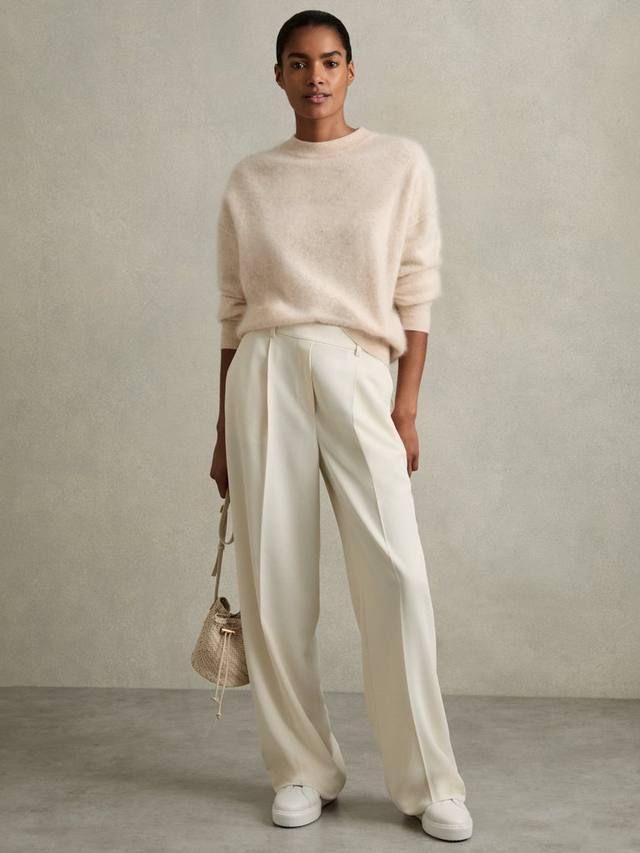 

Эдемские широкие брюки Reiss, кремовый