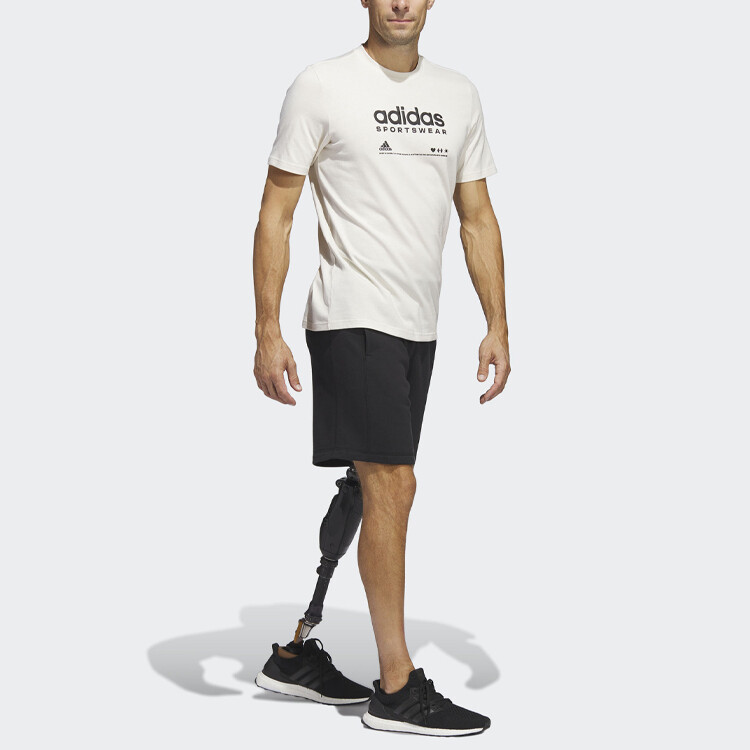 Футболка Lounge мужская белая Adidas, белый — фото 4