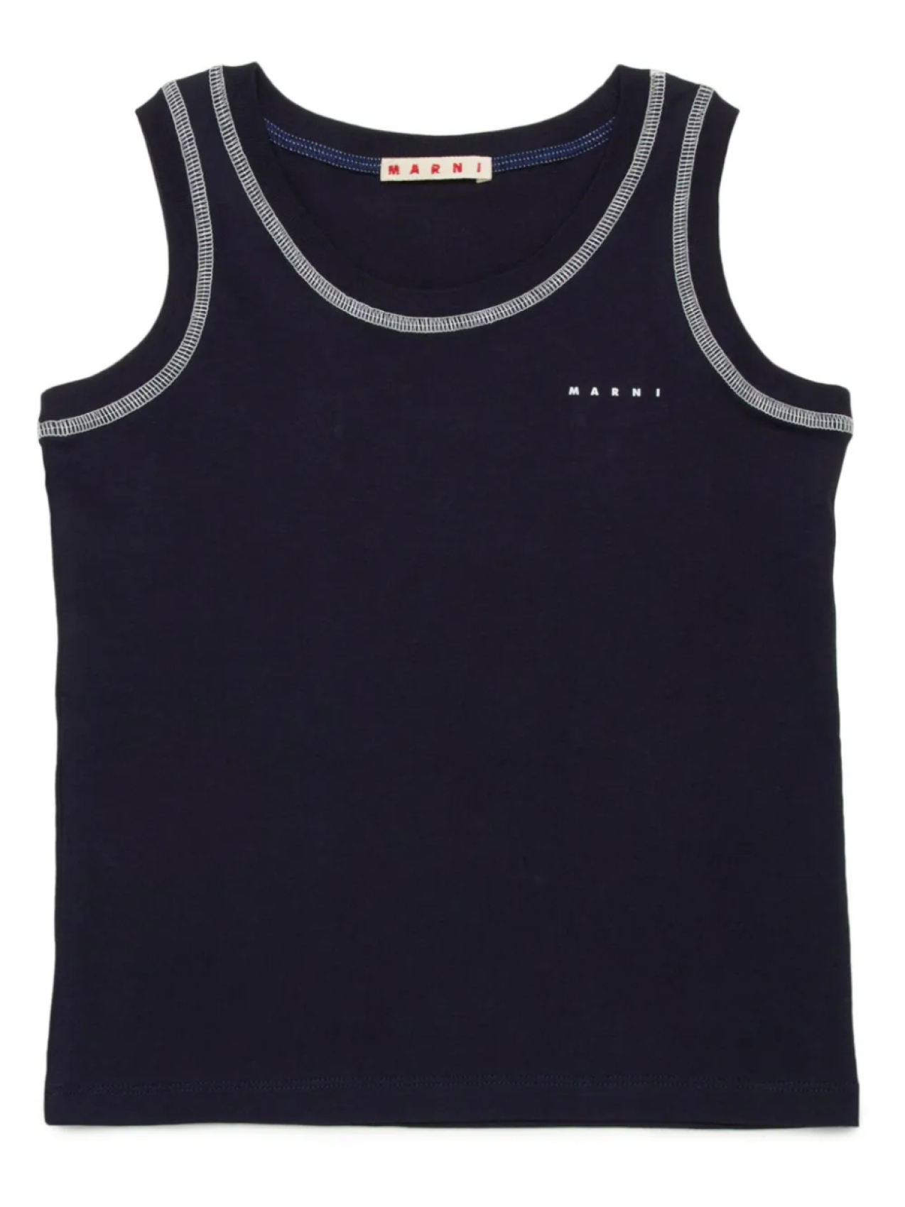

Marni Kids топ с логотипом, синий