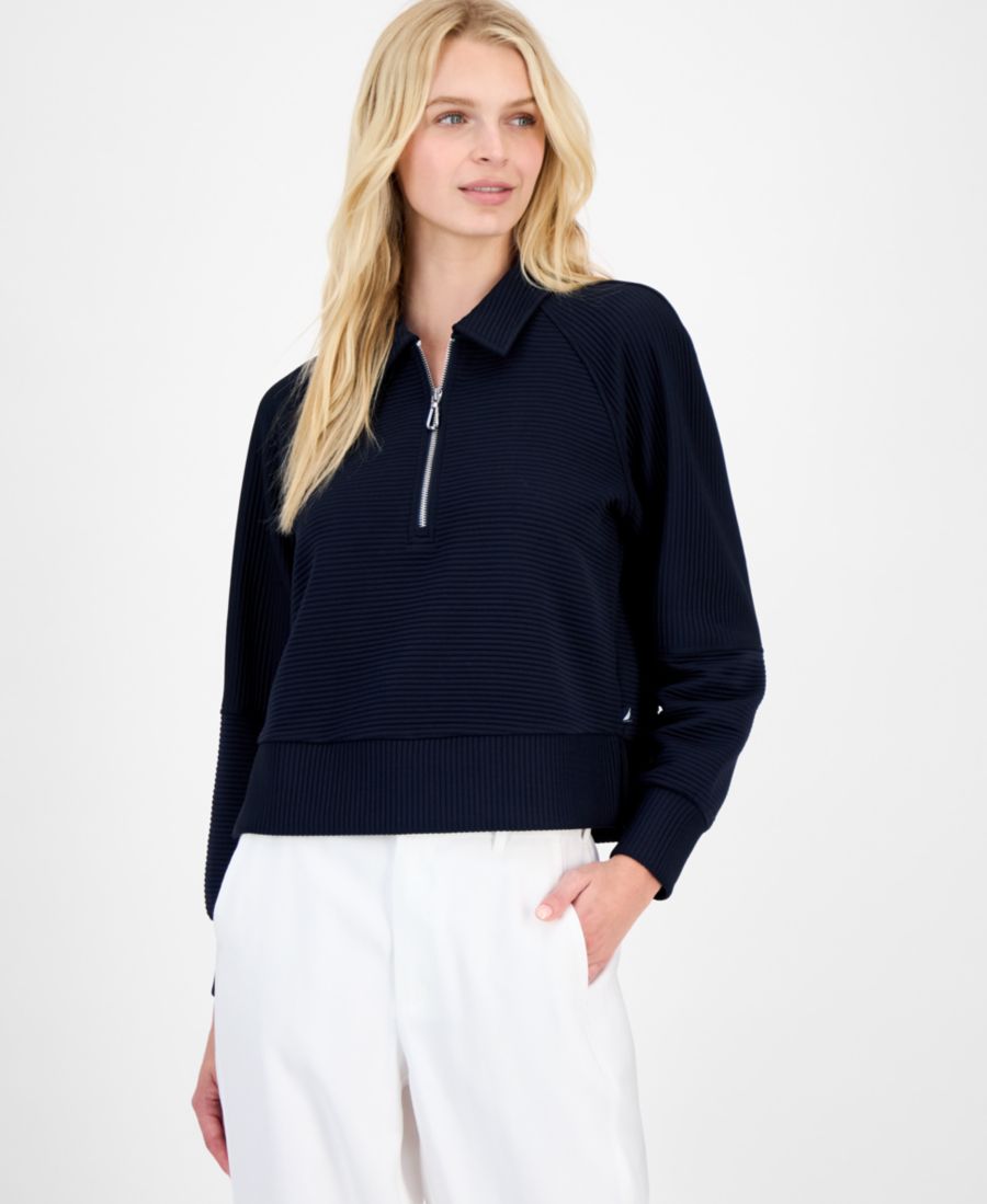 

Женская толстовка с застежкой-молнией до четверти длины и оттоманкой Nautica Jeans, Night Sky