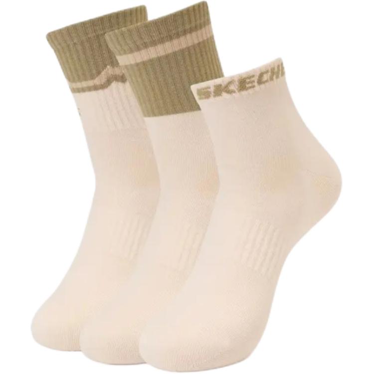 

Носки до середины икры unisex 3 шт beige Skechers, бежевый