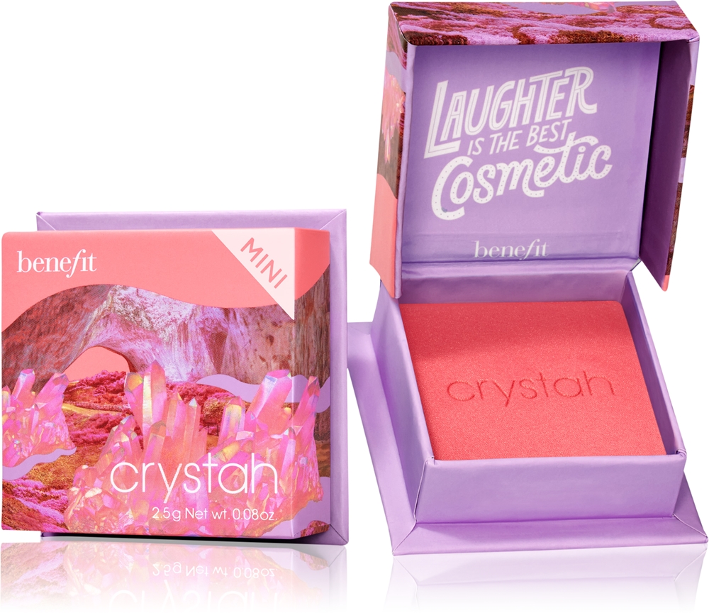 

Мини-Пудровые румяна Crystah Wanderful World Benefit, atspalvis strawberry pink 2,5 гр