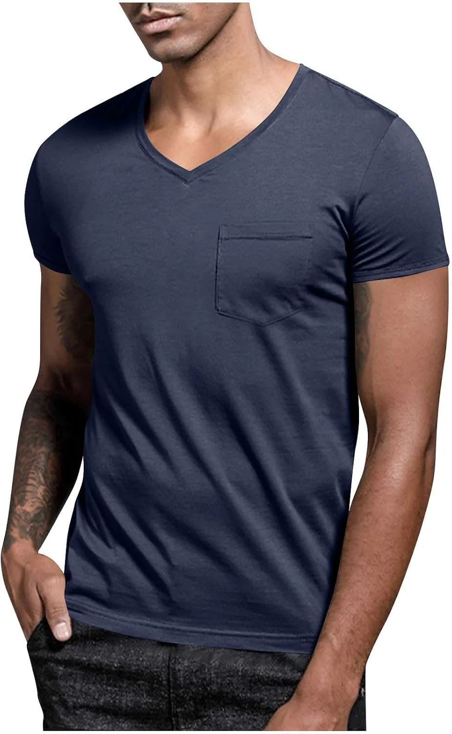 

Мужская летняя футболка для тренировок Soft Slim Fit V-образный вырез