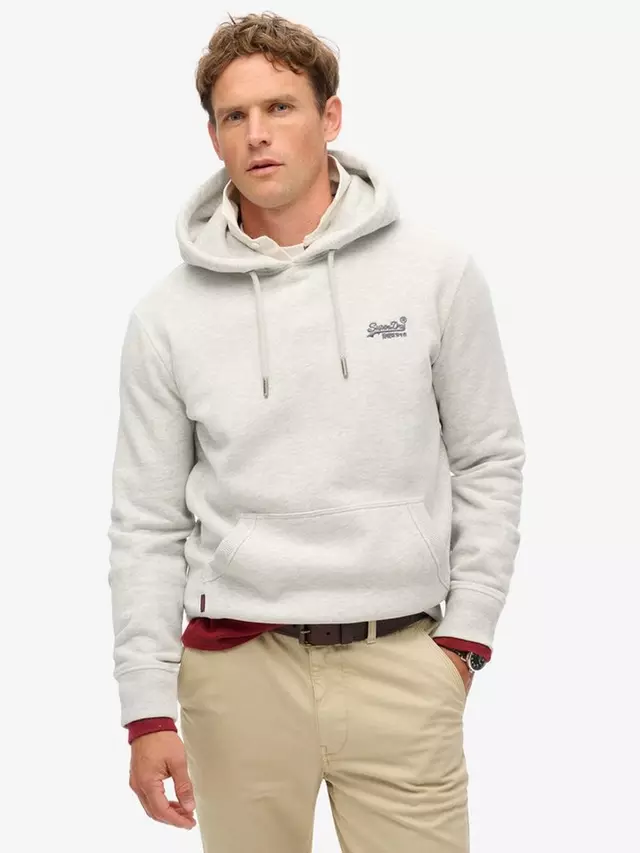 

Худи Superdry Essential Logo, цвет glacier grey marl