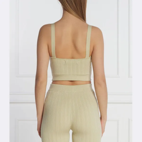 Укороченный топ Calvin Klein, зеленый — фото 3
