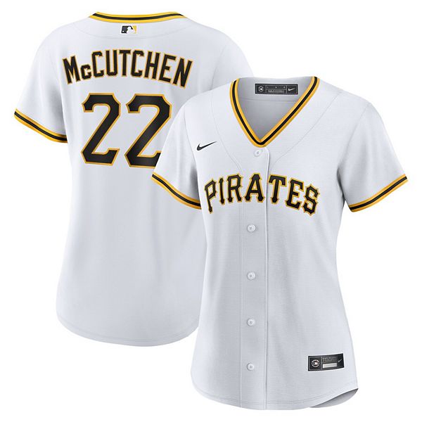 

Женская белая реплика игровой футболки Pittsburgh Pirates Andrew McCutchen Nike, Белый, Женская белая реплика игровой футболки Pittsburgh Pirates Andrew McCutchen Nike
