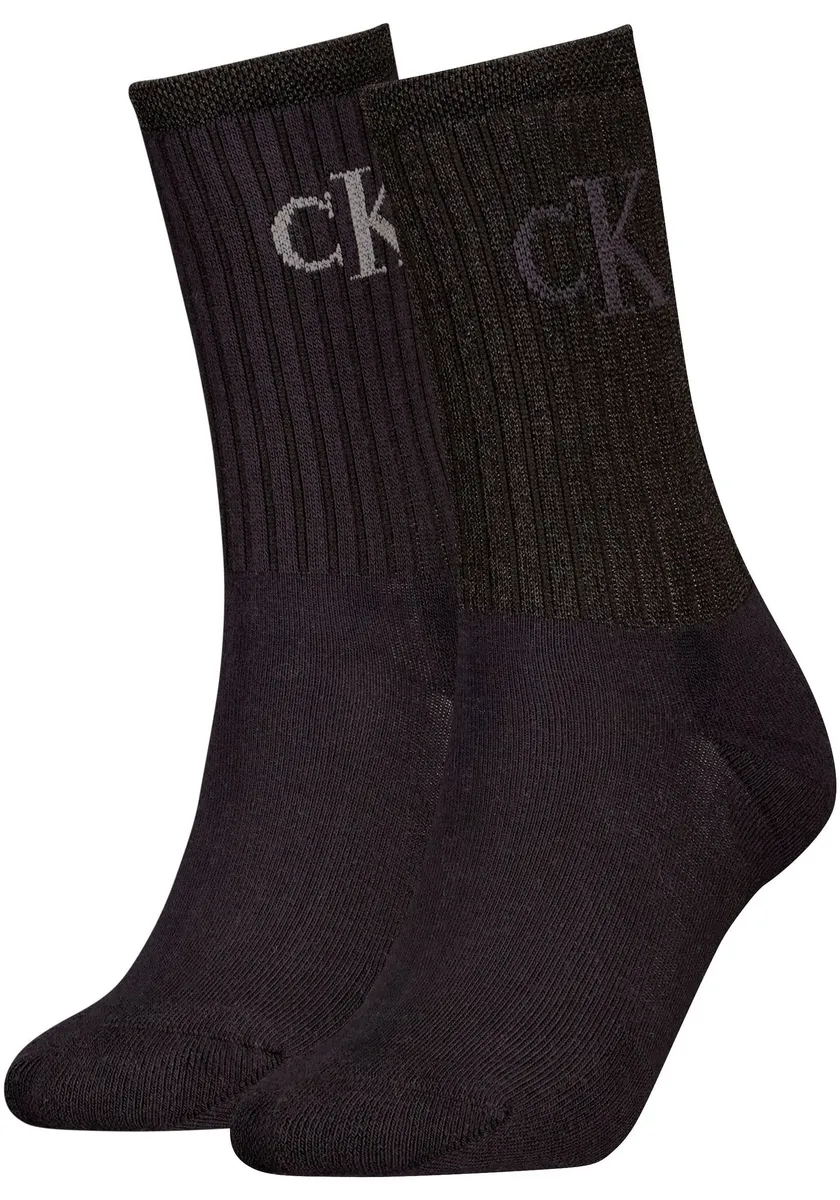 

Носки Calvin Klein Jeans (2 шт.) с вышивкой логотипа, черный