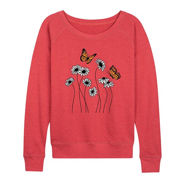 

Футболка с длинным рукавом French Terry Plus Size Wildflower Garden Licensed Character, Heather Red