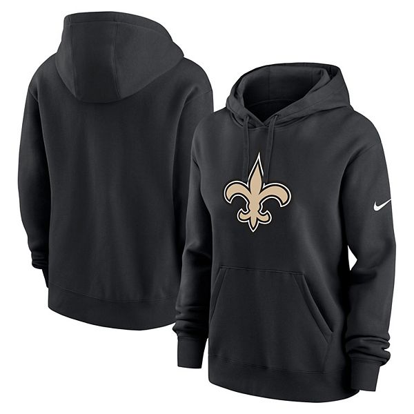 Женская черная толстовка с капюшоном New Orleans Saints Club Fleece Nike — фото 2